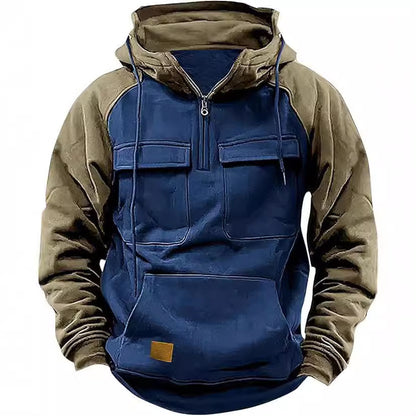 Dikke heren hoodie met veel opbergzakken - Jørsen