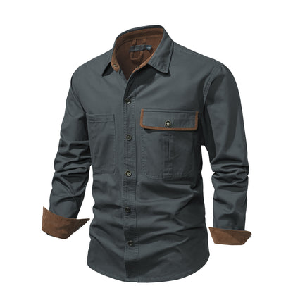 Blouse met corduroy afwerking - Tushi