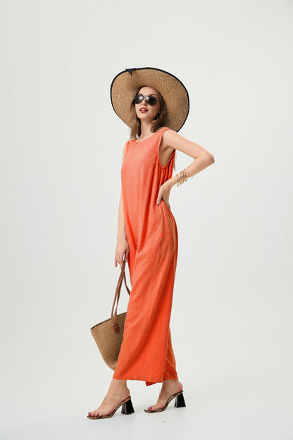 Oranje Jumpsuit dames - Meike