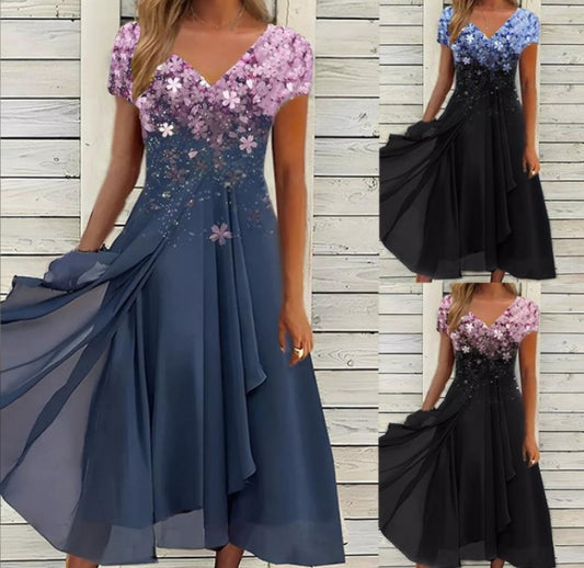 Jurk voor dames gemaakt van fijne Chiffon stof - Alice