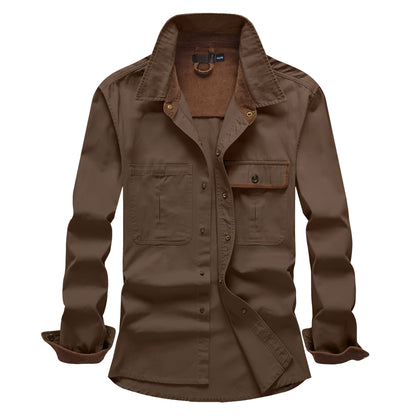 Blouse met corduroy afwerking - Tushi