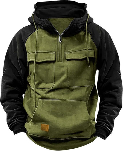 Dikke heren hoodie met veel opbergzakken - Jørsen