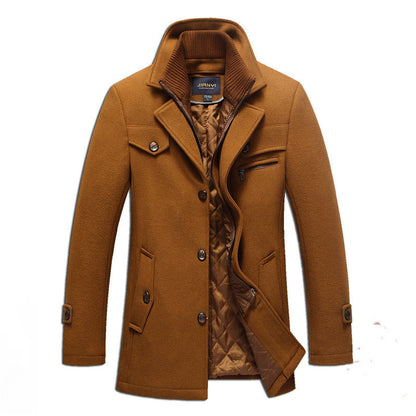 Warme halflange trenchcoat heren - Jianyl