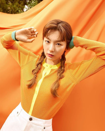 Orange crop top for women - Mirthe