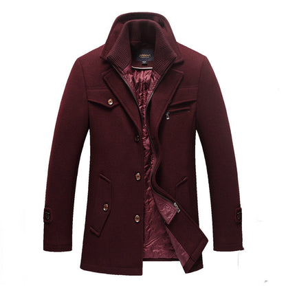 Warme halflange trenchcoat heren - Jianyl