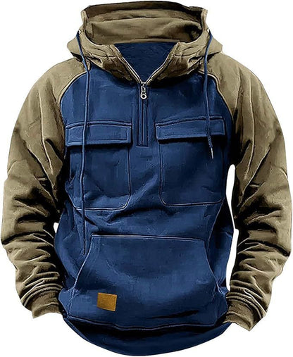 Dikke heren hoodie met veel opbergzakken - Jørsen