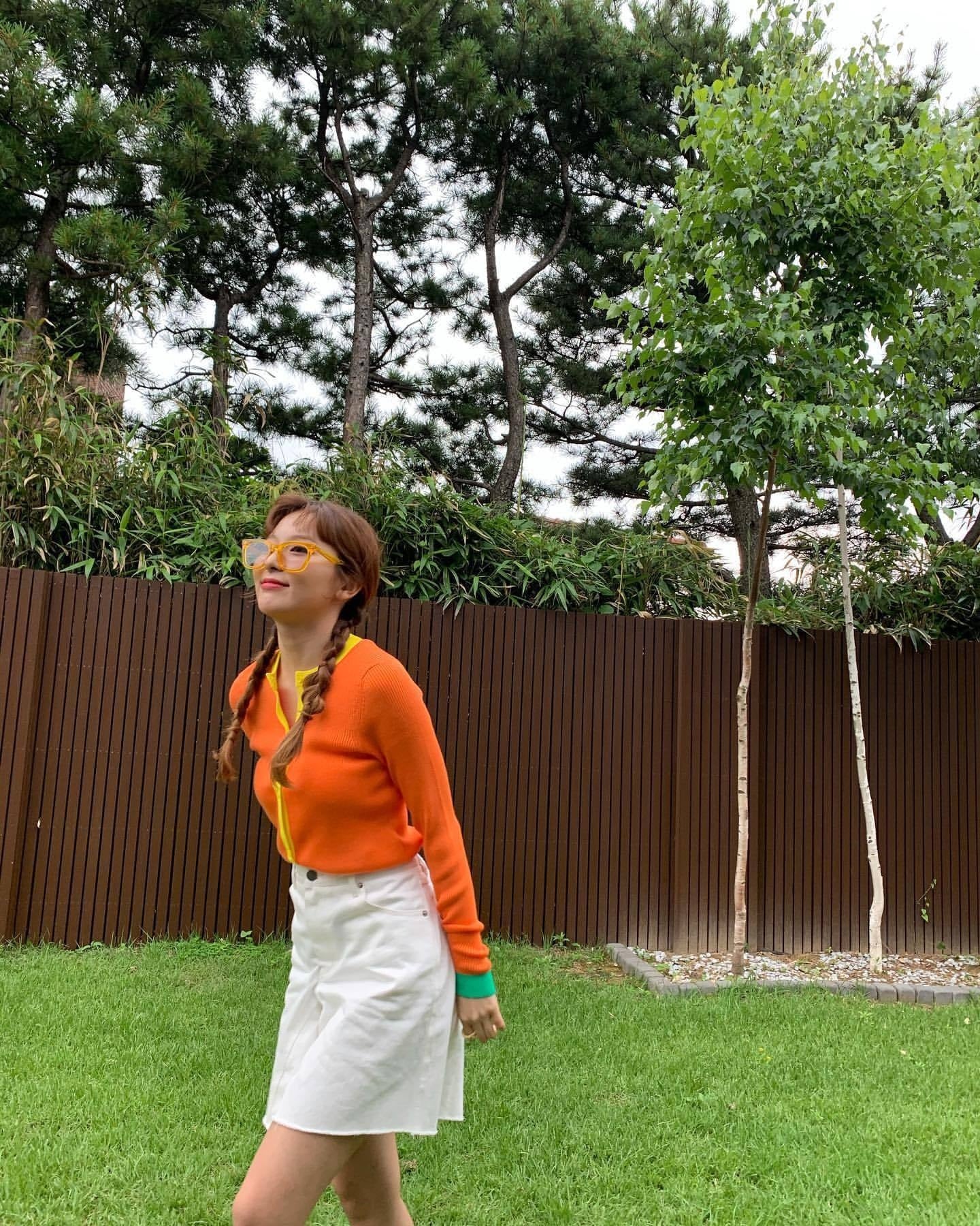 Orange crop top for women - Mirthe