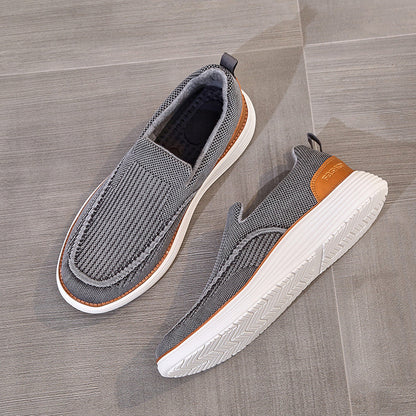 Alexander | Stoffen herenloafers met lederen details