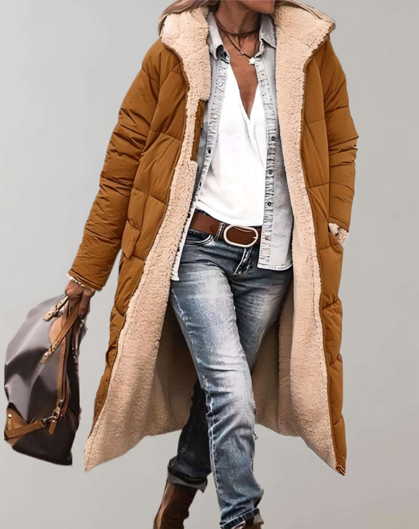 Wintertrenchcoat met fleecevoering - Mirthe