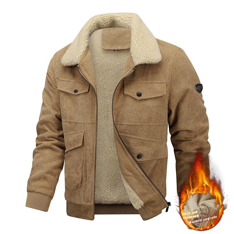Corduroy Jack met Warme Kraag voor Heren

