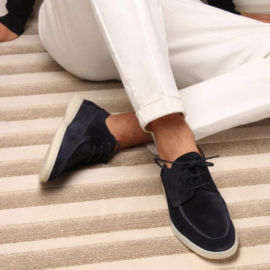 Herenloafers van Suède met veters - Milan