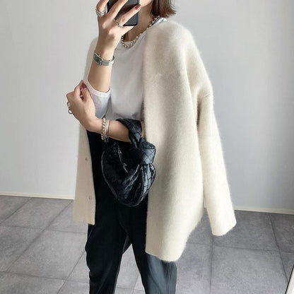 Elegant mid-length cardigan for women - Lola