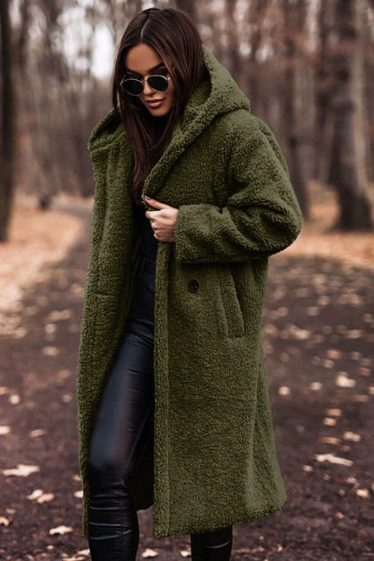 Warme teddy manteljas dames - Astrid