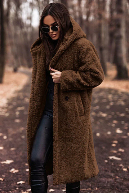 Warme teddy manteljas dames - Astrid