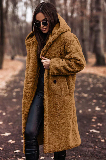 Warme teddy manteljas dames - Astrid