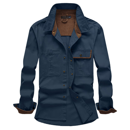 Blouse met corduroy afwerking - Tushi