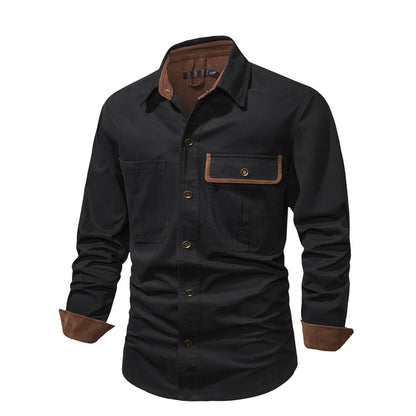 Blouse met corduroy afwerking - Tushi