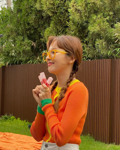 Orange crop top for women - Mirthe