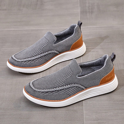Alexander | Stoffen herenloafers met lederen details