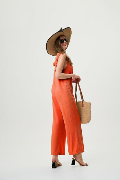 Oranje Jumpsuit dames - Meike