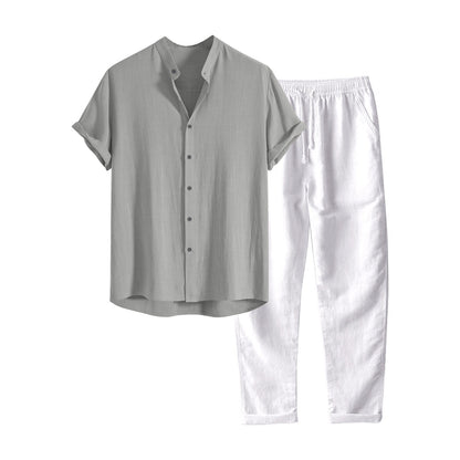Linnen heren overhemd met broek - Francesco