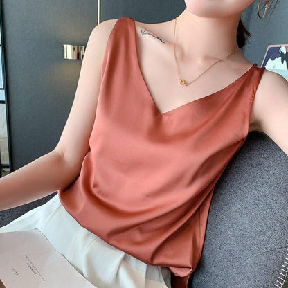 Casual zijden dames top - Janetta